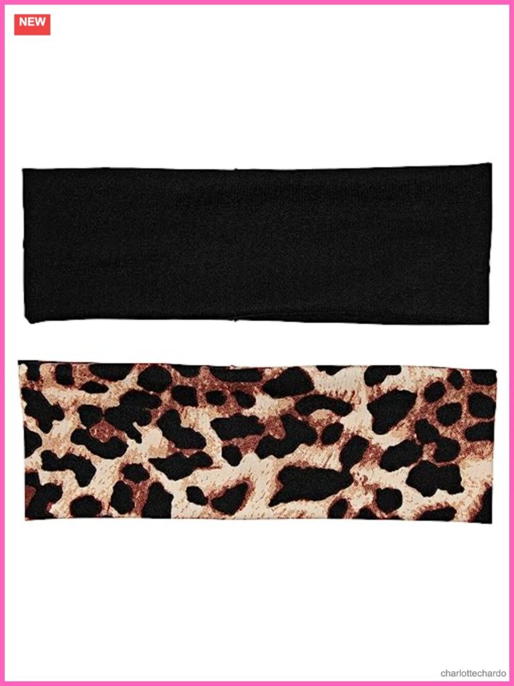 2 Pack Wide Stretchy Elastic Headbands Non-Slip Yoga Running Hairband